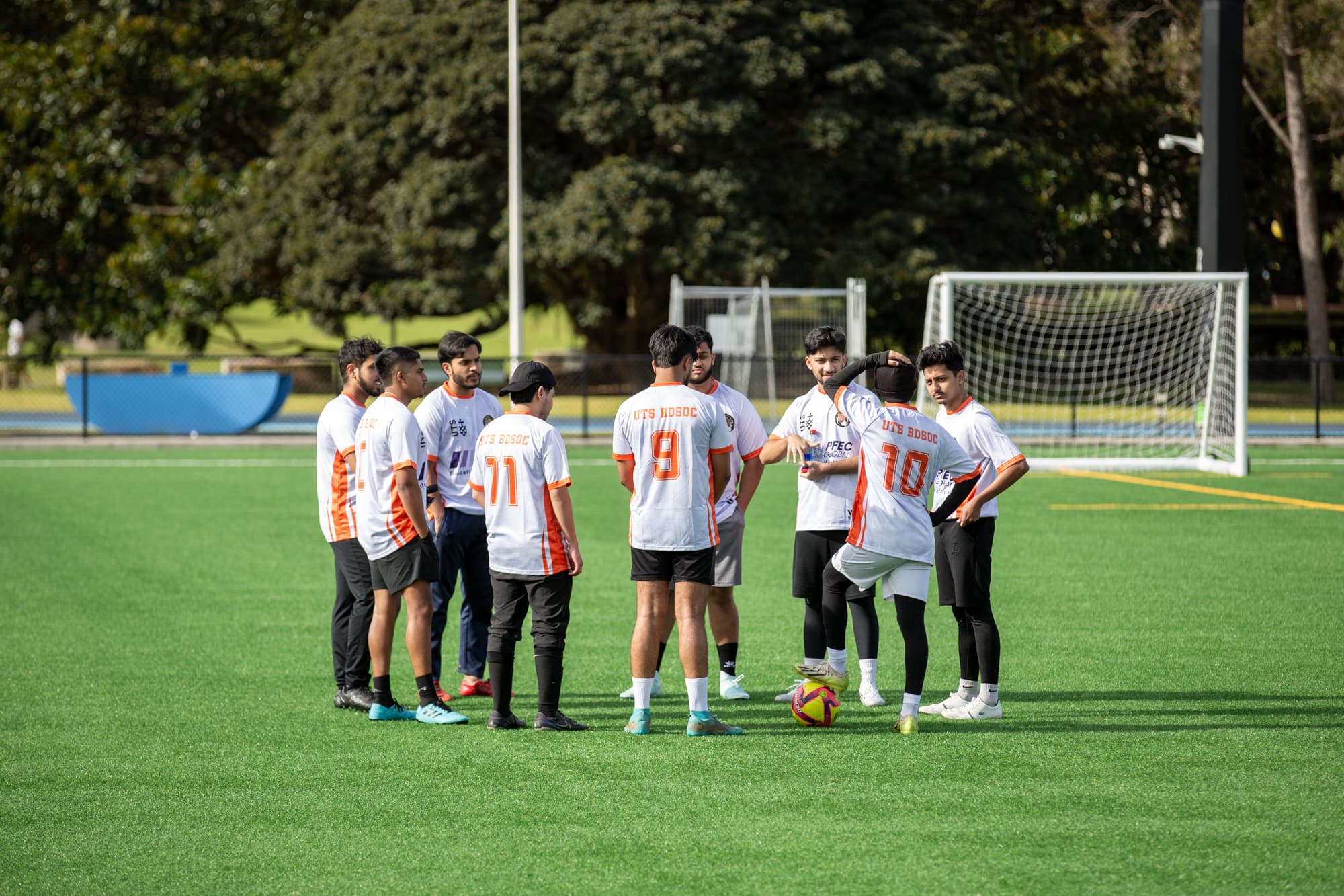 Soccer match action